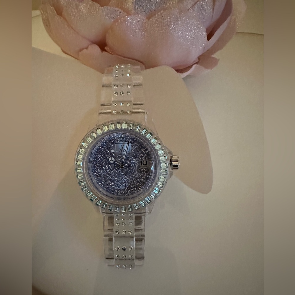 Crystal resin fashion watch